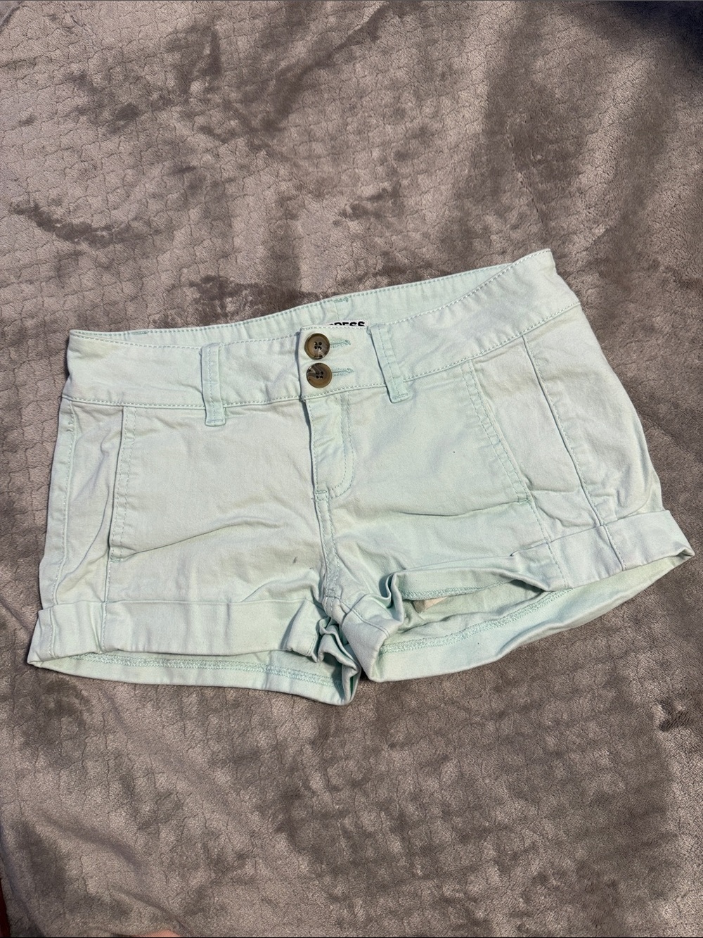 Express Mint Green Cuffed Shorts-Sz 0